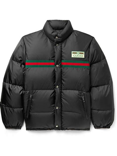gucci appliqued shell hooded jacket